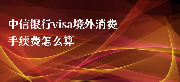 中信银行visa境外消费手续费怎么算_https://www.lansai.wang_股指期货_第1张