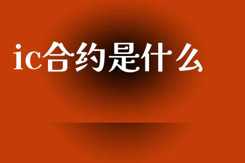 ic合约是什么_https://www.lansai.wang_股票知识_第1张