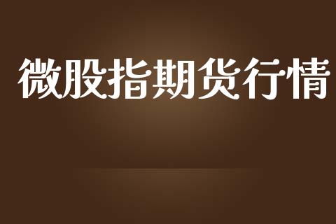 微股指期货行情_https://www.lansai.wang_恒生指数_第1张