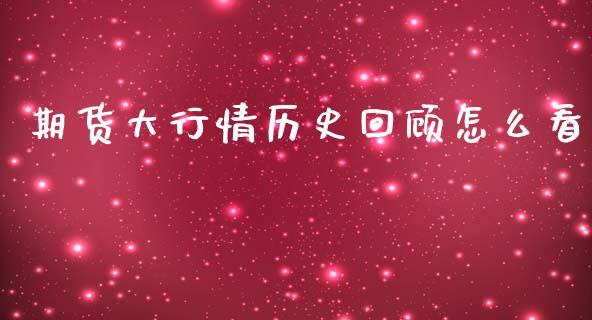 期货大行情历史回顾怎么看_https://www.lansai.wang_未分类_第1张