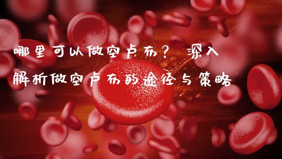 哪里可以做空卢布？ 深入解析做空卢布的途径与策略_https://www.lansai.wang_期货直播_第1张