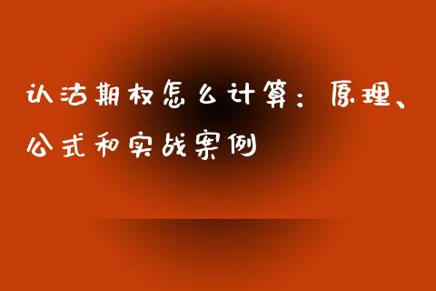 认沽期权怎么计算：原理、公式和实战案例_https://www.lansai.wang_理财百科_第1张