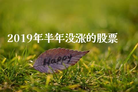 2019年半年没涨的股票_https://www.lansai.wang_期货行情_第1张