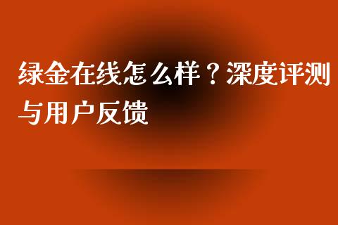 绿金在线怎么样？深度评测与用户反馈_https://www.lansai.wang_期货资讯_第1张