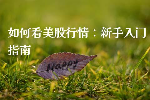 如何看美股行情:新手入门指南_期货学院_第1张_起点财经 如何看美股行情:新手入门指南_https://www.lansai.wang_期货学院_第1张