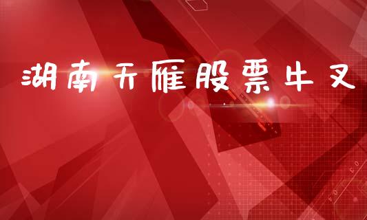 湖南天雁股票牛叉_https://www.lansai.wang_恒生指数_第1张