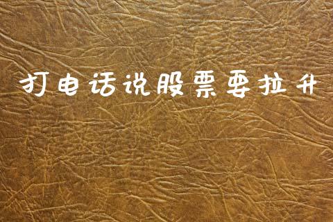 打电话说股票要拉升_https://www.lansai.wang_期货资讯_第1张