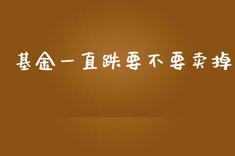 基金一直跌要不要卖掉_https://www.lansai.wang_基金理财_第1张