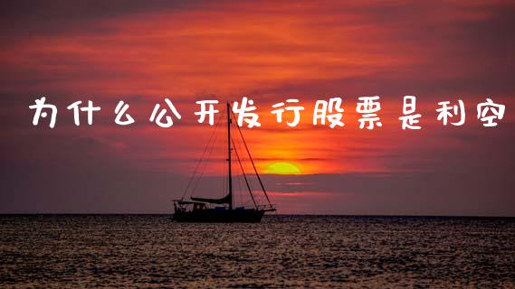 为什么公开发行股票是利空_https://www.lansai.wang_期货行情_第1张