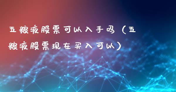 五粮液股票可以入手吗（五粮液股票现在买入可以）_https://www.lansai.wang_股票知识_第1张