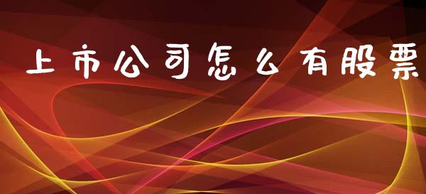 上市公司怎么有股票_https://www.lansai.wang_期货行情_第1张