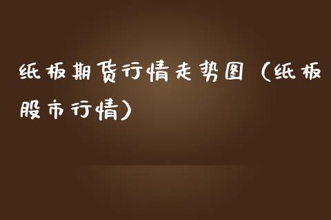 纸板期货行情走势图（纸板股市行情）_https://www.lansai.wang_期货行情_第1张