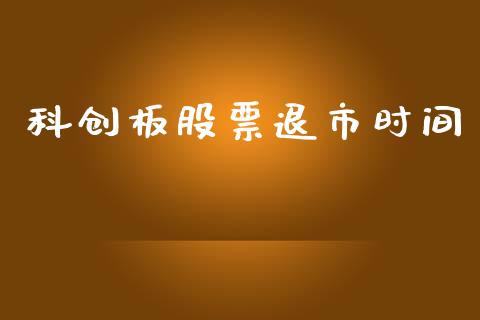 科创板股票退市时间_https://www.lansai.wang_期货行情_第1张