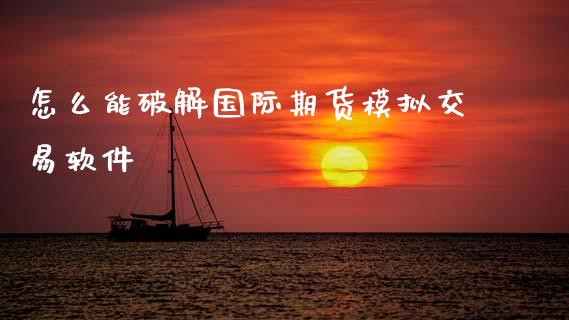 怎么能破解国际期货模拟交易软件_https://www.lansai.wang_期货学院_第1张