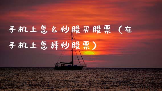 手机上怎么炒股买股票（在手机上怎样炒股票）_https://www.lansai.wang_股票知识_第1张