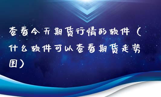 查看今天期货行情的软件（什么软件可以查看期货走势图）_https://www.lansai.wang_恒生指数_第1张