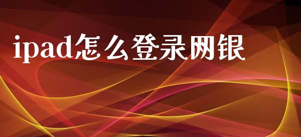 ipad怎么登录网银_https://www.lansai.wang_期货学院_第1张