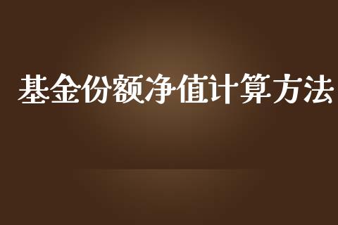基金份额净值计算方法_https://www.lansai.wang_基金理财_第1张