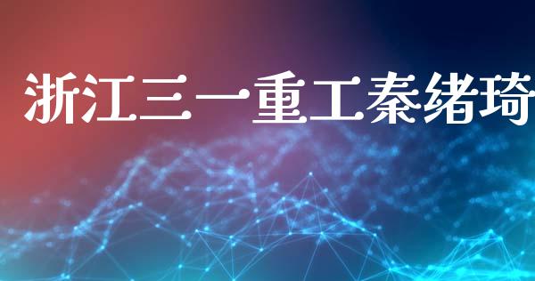 浙江三一重工秦绪琦_https://www.lansai.wang_股票知识_第1张