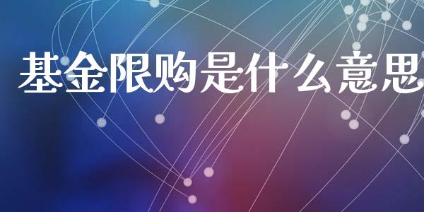 基金限购是什么意思_https://www.lansai.wang_期货资讯_第1张