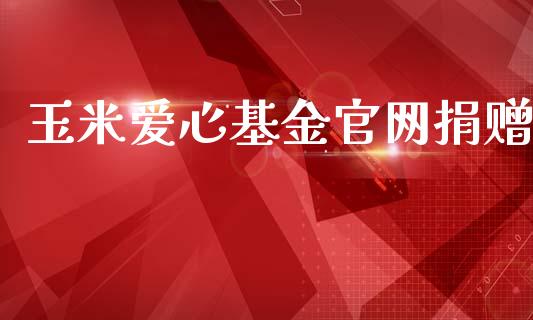 玉米爱心基金官网捐赠_https://www.lansai.wang_基金理财_第1张