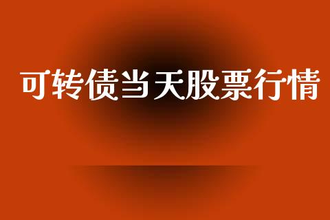 可转债当天股票行情_https://www.lansai.wang_股票问答_第1张