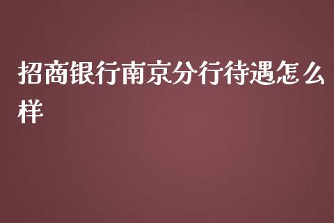 招商银行南京分行待遇怎么样_https://www.lansai.wang_期货行情_第1张
