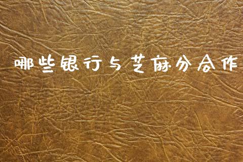 哪些银行与芝麻分合作_https://www.lansai.wang_股指期货_第1张