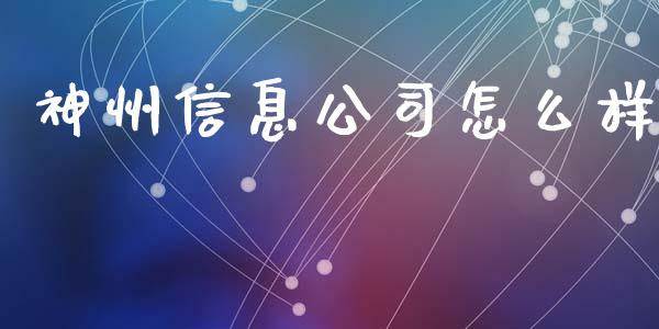 神州信息公司怎么样_https://www.lansai.wang_股票知识_第1张