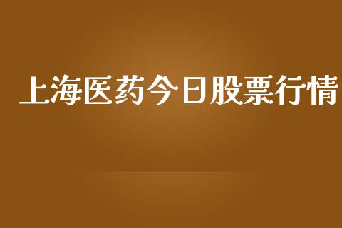 上海医药今日股票行情_https://www.lansai.wang_期货资讯_第1张