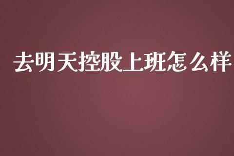去明天控股上班怎么样_https://www.lansai.wang_股票问答_第1张
