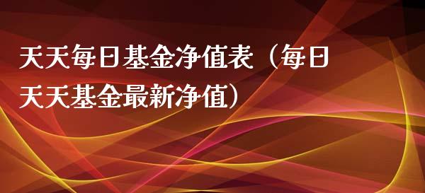 天天每日基金净值表（每日天天基金最新净值）_https://www.lansai.wang_基金理财_第1张