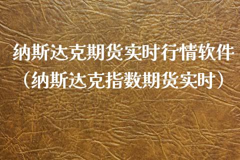 纳斯达克期货实时行情软件（纳斯达克指数期货实时）_https://www.lansai.wang_期货资讯_第1张