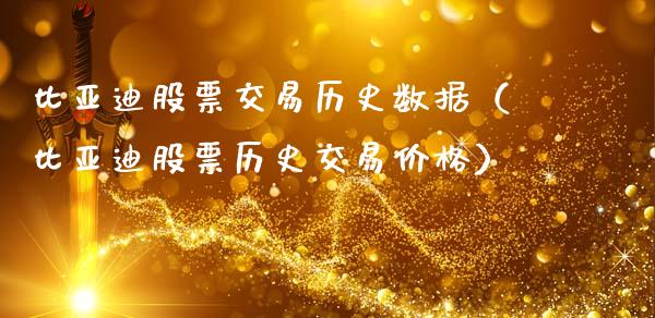 比亚迪股票交易历史数据（比亚迪股票历史交易价格）_https://www.lansai.wang_股票知识_第1张