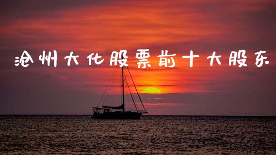沧州大化股票前十大股东_https://www.lansai.wang_基金理财_第1张