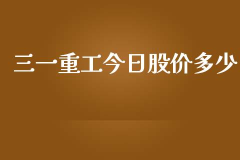 三一重工今日股价多少_https://www.lansai.wang_股票问答_第1张