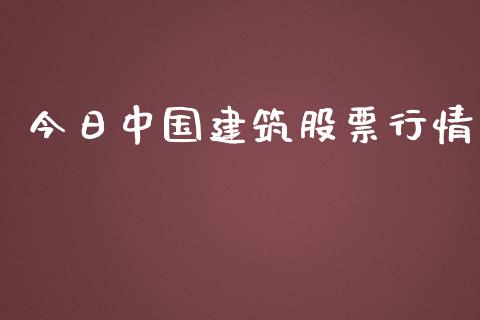 今日中国建筑股票行情_https://www.lansai.wang_股票知识_第1张