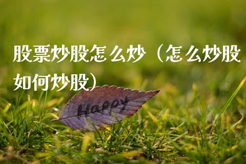 股票炒股怎么炒（怎么炒股如何炒股）_https://www.lansai.wang_股票知识_第1张