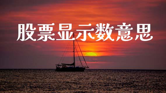 股票显示数意思_https://www.lansai.wang_期货资讯_第1张