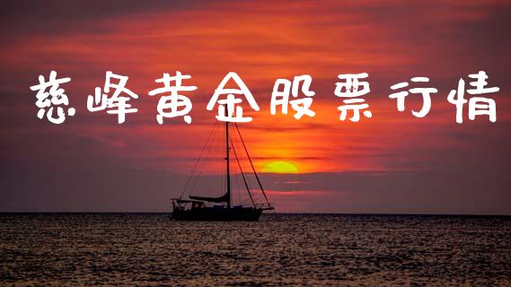 慈峰黄金股票行情_https://www.lansai.wang_股票知识_第1张