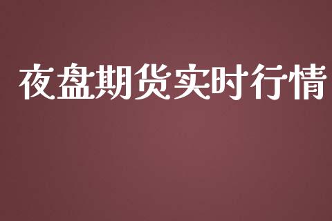 夜盘期货实时行情_https://www.lansai.wang_期货资讯_第1张