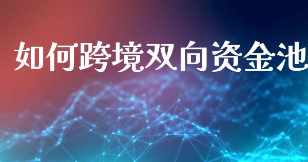 如何跨境双向资金池_https://www.lansai.wang_期货资讯_第1张
