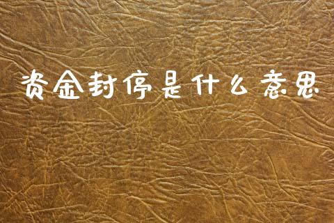 资金封停是什么意思_https://www.lansai.wang_恒生指数_第1张