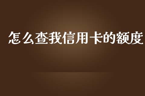 怎么查我信用卡的额度_https://www.lansai.wang_股票问答_第1张