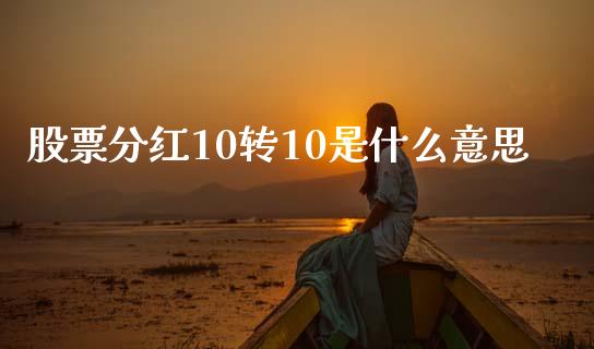 股票分红10转10是什么意思_https://www.lansai.wang_期货行情_第1张