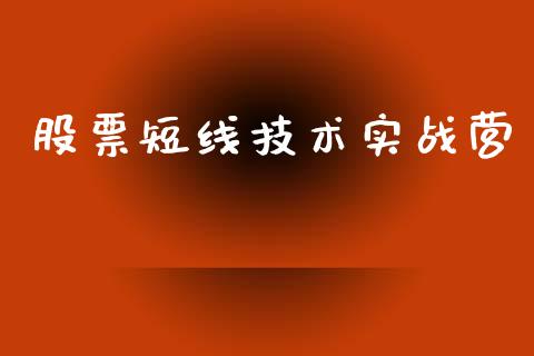 股票短线技术实战营_https://www.lansai.wang_股票问答_第1张