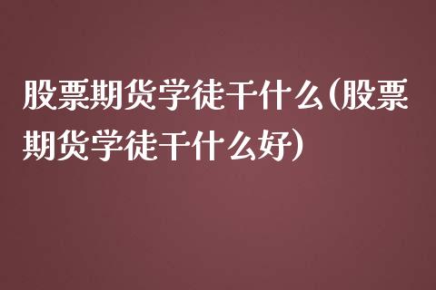 股票期货学徒干什么(股票期货学徒干什么好)_https://www.lansai.wang_恒生指数_第1张