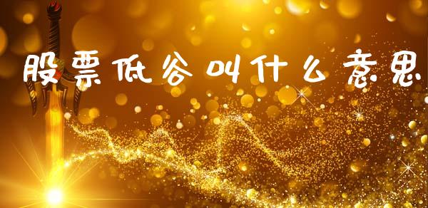 股票低谷叫什么意思_https://www.lansai.wang_期货资讯_第1张
