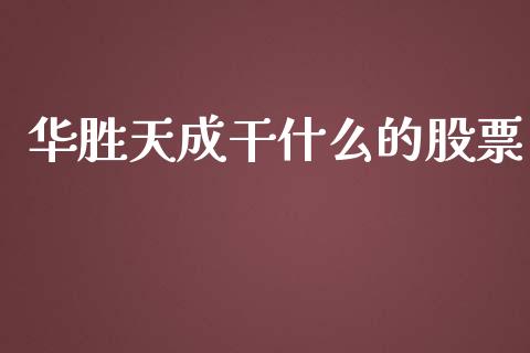 华胜天成干什么的股票_https://www.lansai.wang_基金理财_第1张