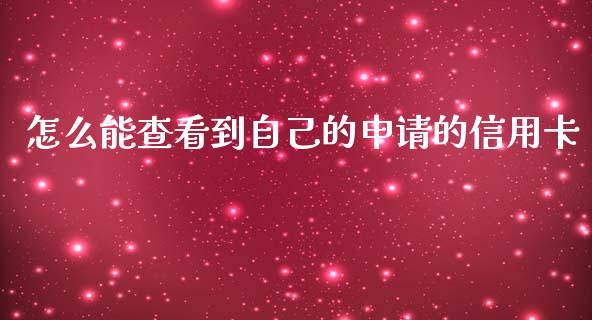 怎么能查看到自己的申请的信用卡_https://www.lansai.wang_恒生指数_第1张